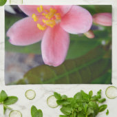 ヤトロファ花と花芽 キッチンタオル (折り畳み)