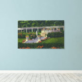 ヤドの庭園の眺め キャンバスプリント (インサイチュ (ウッドフロア))