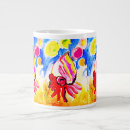 ヤドカリの水彩画が楽しい ジャンボコーヒーマグカップ