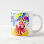 ヤドカリの水彩画が楽しい ジャンボコーヒーマグカップ (右)