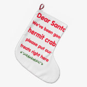 ヤドカリ ラージクリスマスストッキング (正面 (吊り時))