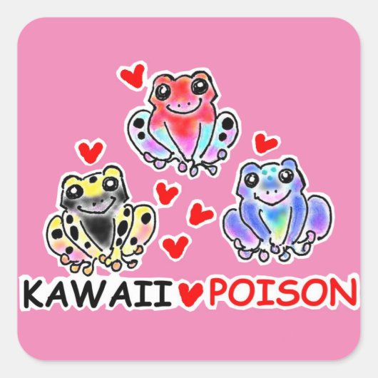 ヤドクガエルちゃん ラウンドシール スクエアシール (正面)