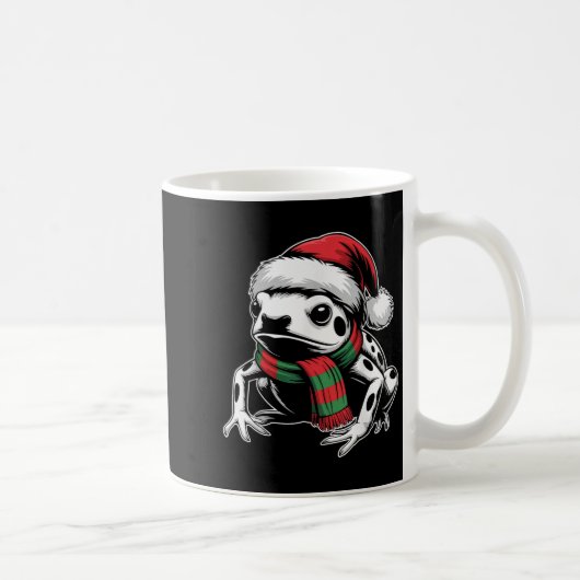 ヤドクガエル クリスマス サンタ 帽子 マフラー コーヒーマグカップ (右)