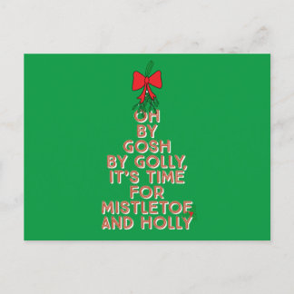 ヤドリギとホリー ポストカード