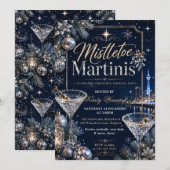 ヤドリギとマティーニのクリスマスパーティー 招待状 (正面/裏面)