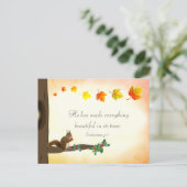 ヤドリギと紅葉 ポストカード (スタンド正面)