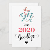 ヤドリギのキスが2020年のDo-over おもしろい Redに別れ シーズンカード (正面/裏面)