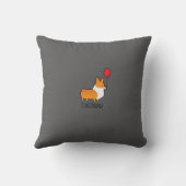 ヤドリギのキスのコーギーの正方形の枕 クッション (裏面)