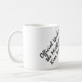 ヤドリギのキスの検査官の下のemojiのキスの役人 コーヒーマグカップ (左)