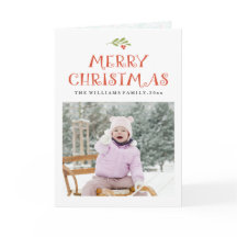 ヤドリギのクリスマスフォトカード