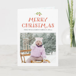 ヤドリギのクリスマスフォトカード シーズンカード