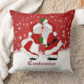 ヤドリギのサンタのクリスマスの装飾用クッション クッション (ブランケット)