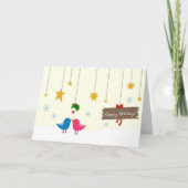 ヤドリギのバーディズクリスマスカード シーズンカード (正面)