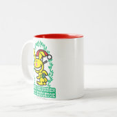 ヤドリギの下で私に接吻して下さい ツートーンマグカップ (正面左)