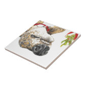 ヤドリギの下でroachingグレイハウンド タイル (側面)