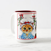 ヤドリギの下のキス ツートーンマグカップ (正面左)