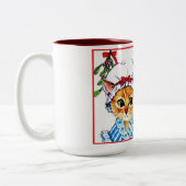 ヤドリギの下のキス ツートーンマグカップ (左)