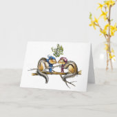 ヤドリギの下のチマンク カード (黄色い花)