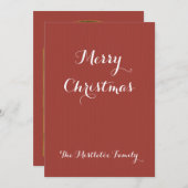 ヤドリギの下のヴィンテージのクリスマスの絵画 シーズンカード (正面/裏面)