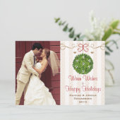 ヤドリギの写真クリスマスカード シーズンカード (スタンド正面)