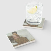 ヤドリギの採集1894年 ストーンコースター (横)