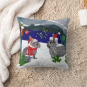 ヤドリギの枕の下の鳥 クッション (ブランケット)