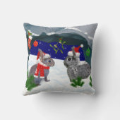 ヤドリギの枕の下の鳥 クッション (裏面)