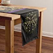 ヤドリギの燃えるユール(キリスト降誕祭)ログ ショートテーブルランナー (インサイチュ)