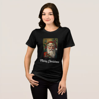 ヤドリギを持ったサンタ トライブレンドTシャツ