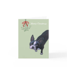 ヤドリギを持つ犬