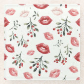 ヤドリギキス ガラスコースター (正面)