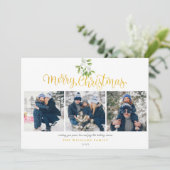 ヤドリギモダンの写真金ゴールドスクリプト シーズンカード (スタンド正面)