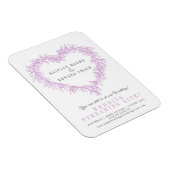 ヤドリギ冬の結婚式の紫の白のライブストリーム マグネット (右側)