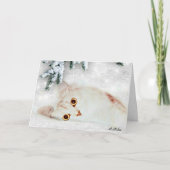 ヤドリギ銀製のペルシャのクリスマスカード シーズンカード (正面)