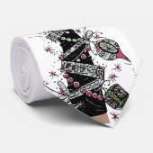 ヤドリギ1950sイラストレーションネックタイ ネクタイ (ロール)