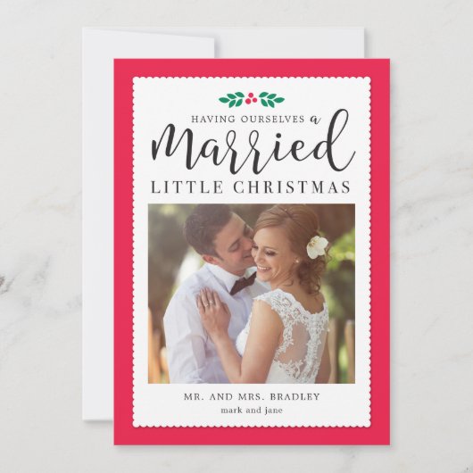 ヤドリモダンートーニューリュークリスマスホリデーカード シーズンカード (正面)