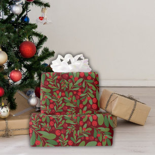 ヤドレエレガントトークリスマスホリデー ラッピングペーパー