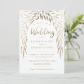 ヤナギのウェディング招待状 ゴールド調 招待状 (スタンド正面)