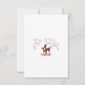 ヤナギのシカのベビーおよびお母さんのサンキューカード3.5" x5 " サンキューカード (裏面)
