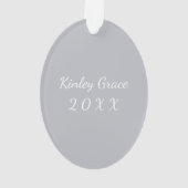 ヤナギのリースのパーソナライズなクリスマスのオーナメント オーナメント (裏面)