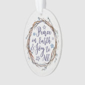 ヤナギのリースのパーソナライズなクリスマスのオーナメント オーナメント (正面)