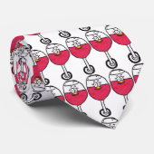 ヤナギのワイングラスのタイ ネクタイ (ロール)