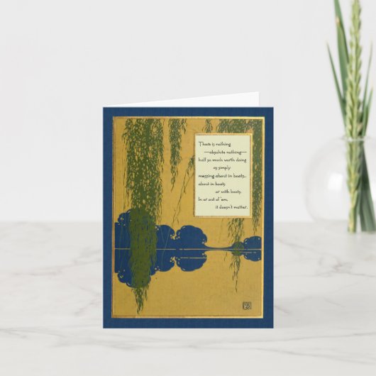 ヤナギの引用語句の風が付いている船遊びカード カード (正面)