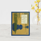 ヤナギの引用語句の風が付いている船遊びカード カード (黄色い花)