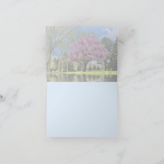 ヤナギの木と自然神のアートワークNotecard サンキューカード (内部)