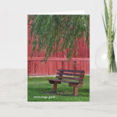 ヤナギの木の下の失敗の空のベンチ カード (正面)