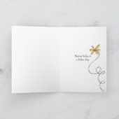 ヤナギの木の下の空のベンチ カード (内部)