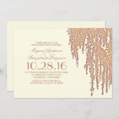 ヤナギの木の優雅なアウトドアエンゲージメントパーティー 招待状 (正面/裏面)