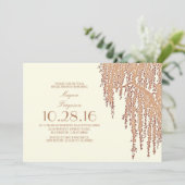 ヤナギの木エレガントの屋外ブライダルシャワー 招待状 (スタンド正面)