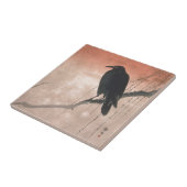 ヤナギの枝のカラス タイル (側面)